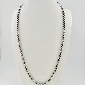 David Yurman Box Chain Necklace in Sterling Silver - 4.8mm - 24"